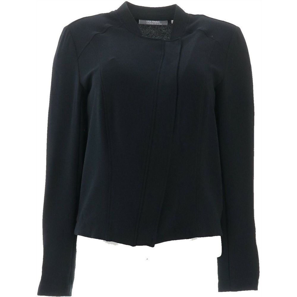 Lisa Rinna Zip Front Textured Bomber Jacket - Picture 3 of 7